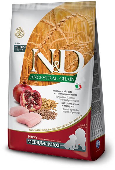 Сухой корм для собак Farmina N&D Ancestral Grain Dog Chicken & Pomegranate Puppy Medium/Maxi 12 кг