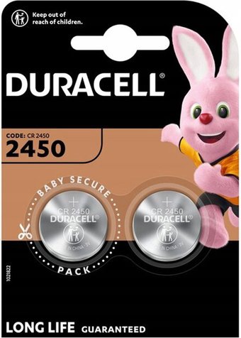 Батарейка DURACELL CR2450 Lithium 3V (2шт)
