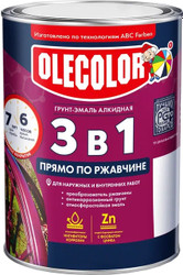 Грунт-эмаль Olecolor 3 в 1 по ржавчине RAL 3020 0.4 кг (красный)