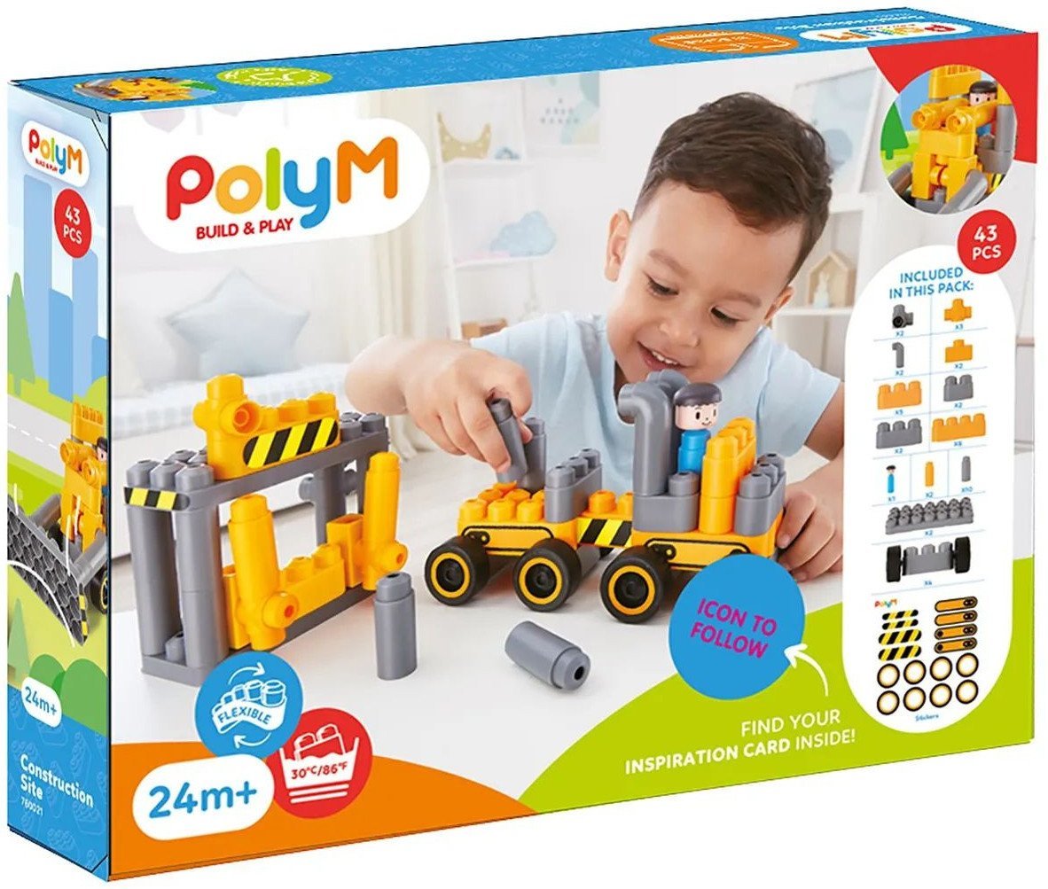 Конструктор PolyM Строительная площадка 760021_HP (43эл)