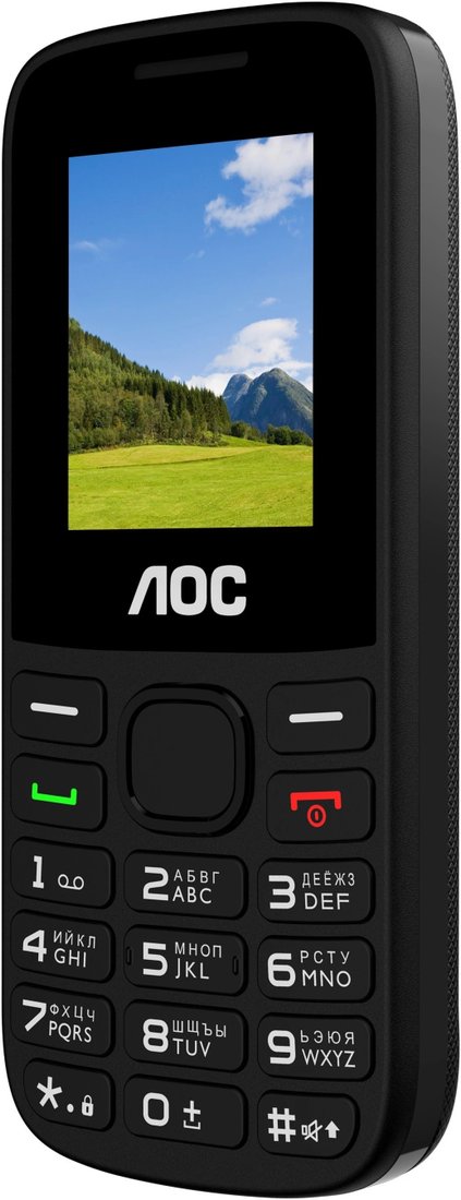 Кнопочный телефон AOC A175 (черный)