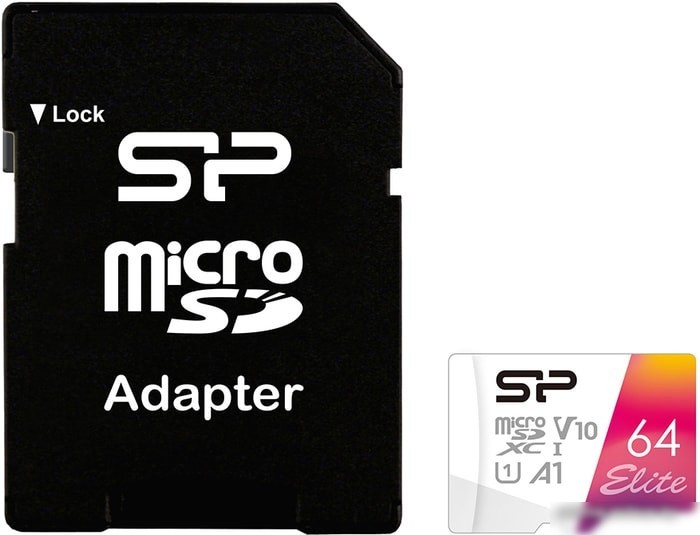 Карта памяти Silicon-Power Elite microSDXC SP064GBSTXBV1V20SP 64GB