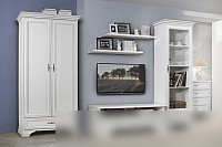 Шкаф распашной Black Red White Kentaki S320-REG1D1S (белый/белый)