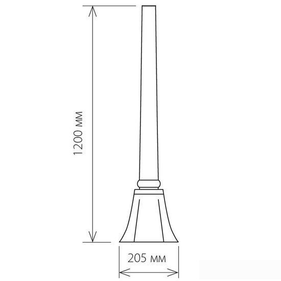 Фонарный столб Elektrostandard 1043 A023552 (120 см, черное золото)