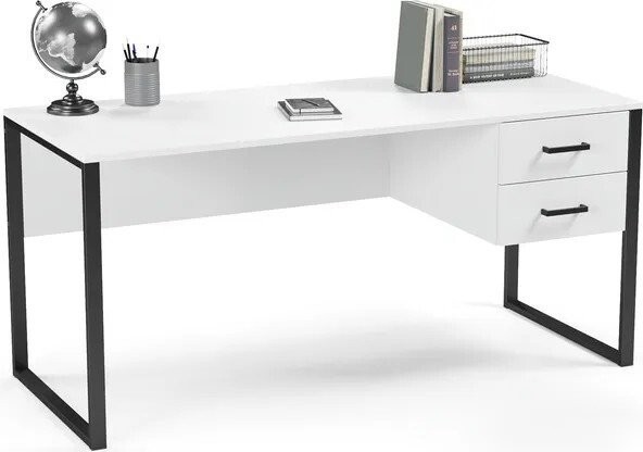 Стол Soma Slava 160x66 (белый/черный)