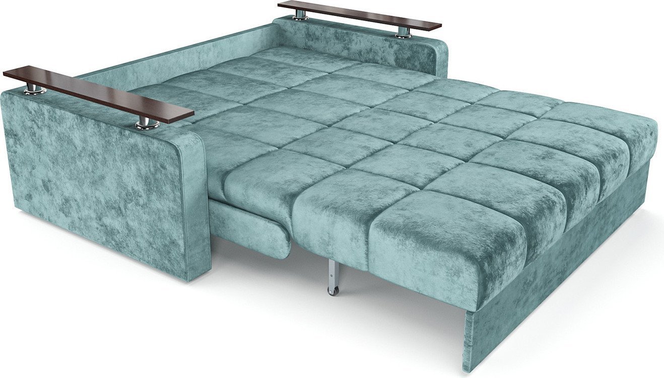 Диван Мебель-АРС Аккордеон Бакли ППУ 120x200 (велюр мятный Plush OWV-27)