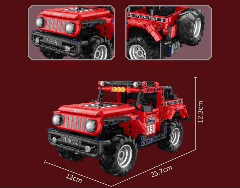 Конструктор Zhe Gao GZ6233 Внедорожник Jeep Wrangler на радиоуправлении