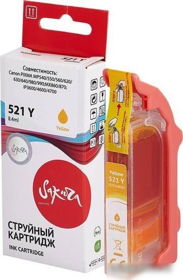 Картридж Sakura Printing SI2936B004 (аналог Canon 521 Y)