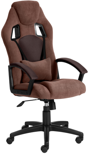 Кресло TetChair Driver (флок/ткань, коричневый)