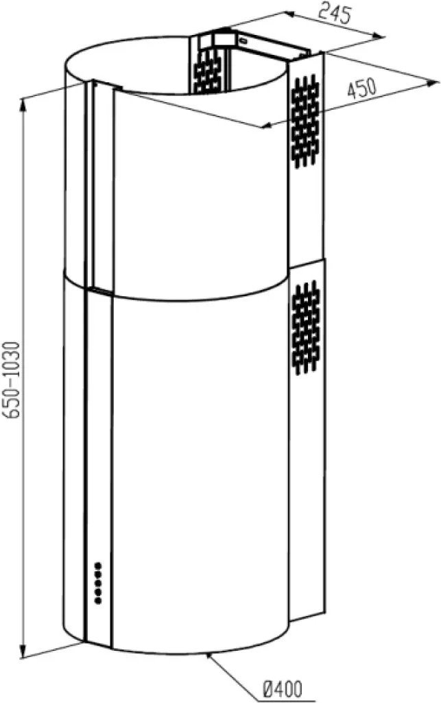 Кухонная вытяжка Meferi TUBE40WH Power