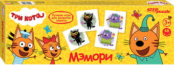 Настольная игра Step Puzzle Мэмори Три кота 80210