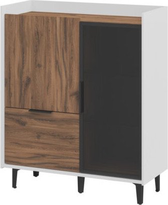 Тумба Elva Эссен NEM04T-1D1V1S-930/400/1110 (31) (белый матовый/дуб элисон)