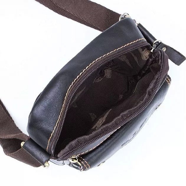 Мужская сумка Poshete 196-9024-DBW (коричневый)