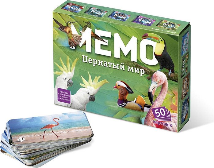 Детская настольная игра Нескучные игры Мемо. Пернатый мир 7952