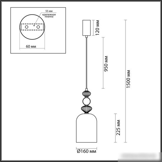 Подвесная люстра Odeon Light Palleta 5046/12L