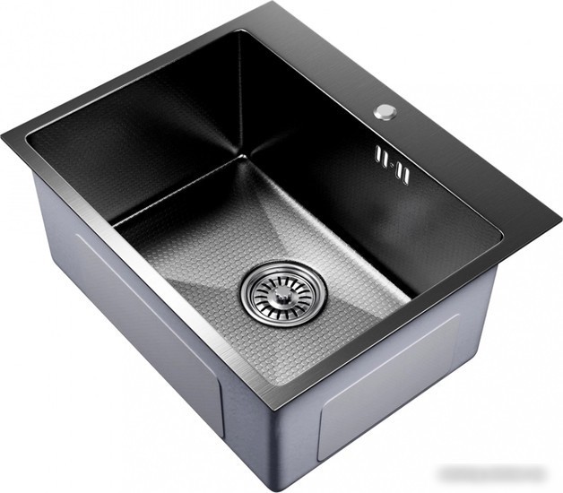 Кухонная мойка Mixline Pro 552935 (черный графит, с сифоном)