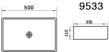 Умывальник Axus 9533 P-017 9533P-017