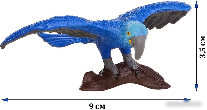 Фигурка Masai Mara Мир диких животных. Птица попугай голубой ара MM211-169