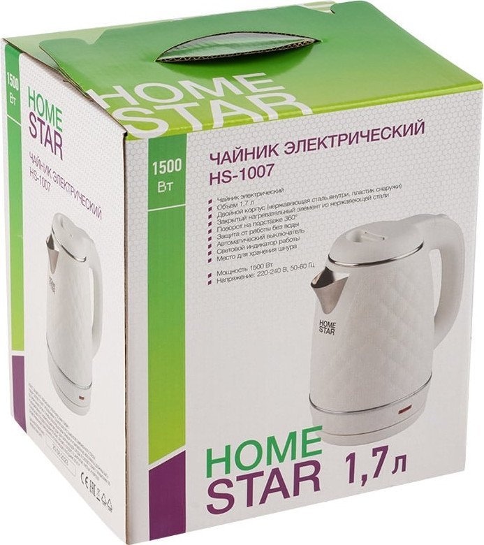Электрический чайник HomeStar HS-1007 (белый)