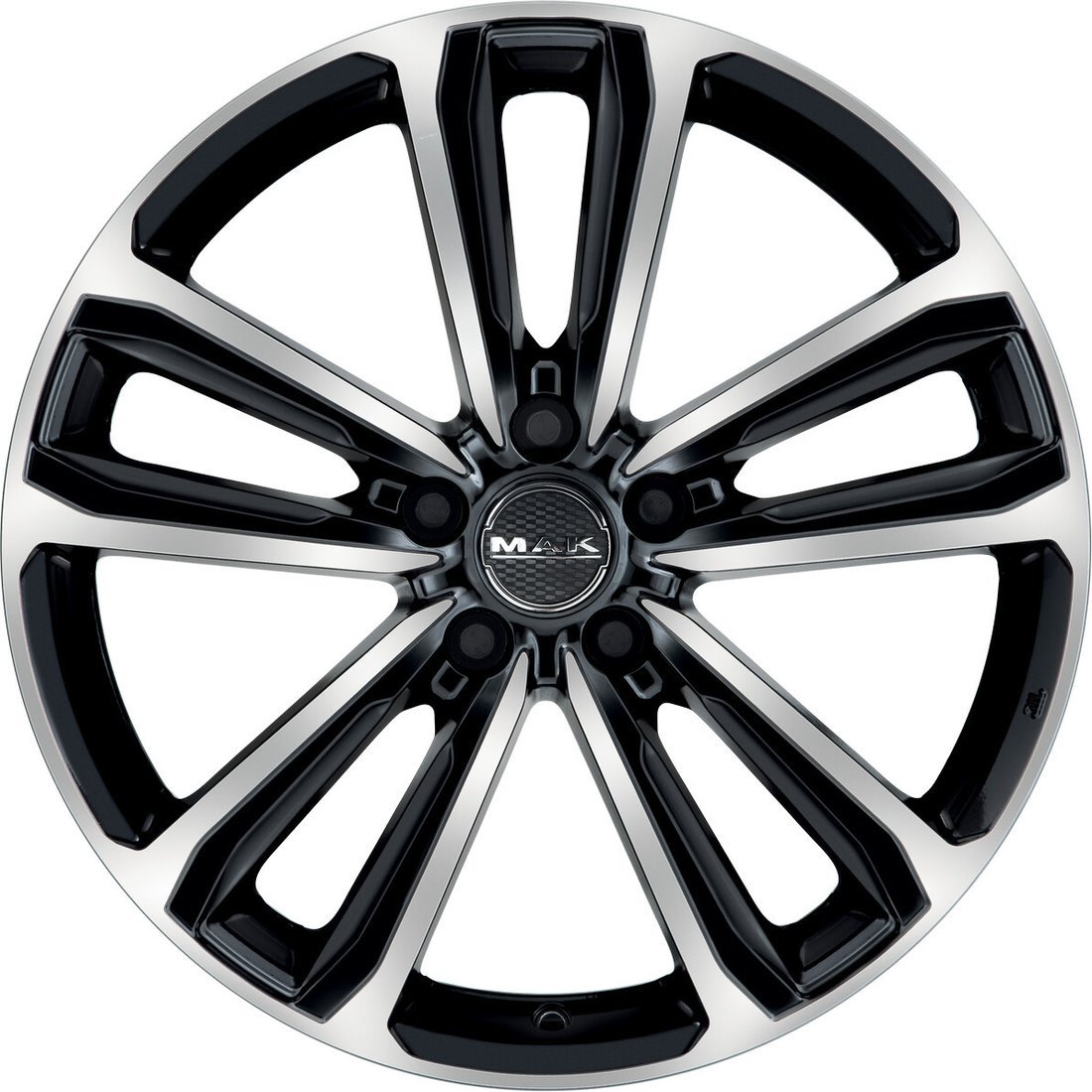 Литые диски MAK Magma 18x7" 5x114.3мм DIA 76мм ET 45мм Black Mirror