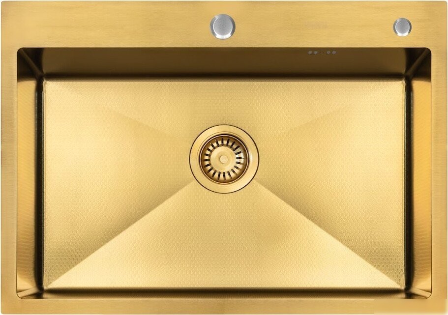 Кухонная мойка ARFEKA ECO AR 700*500 GOLD PVD NANO DECOR