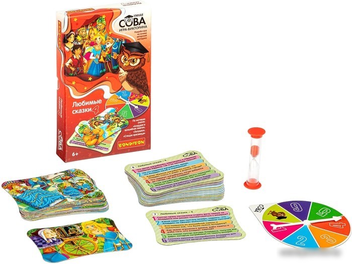 Развивающая игра Bondibon Умная сова. Любимые сказки 4 ВВ4840