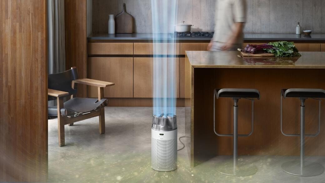Очиститель воздуха Dyson HushJet Compact HJ10 (с переходником на евровилку, белый/серебристый)