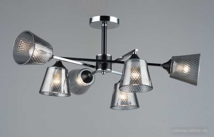 Люстра средней высоты Mirastyle SX-N-4081/6 CH+BK
