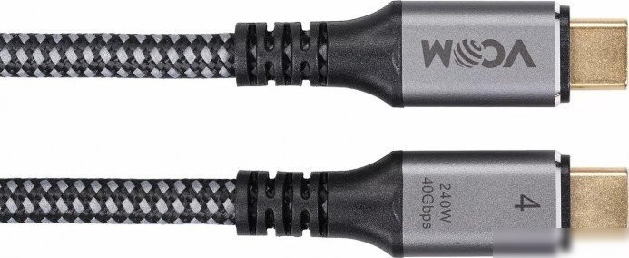 Кабель VCOM CU541M-1.2M USB4 - USB4 (1.2 м, черный)