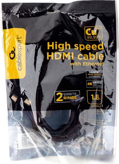 Кабель Cablexpert CCF2-HDMI4-6 HDM - HDMI (1.8 м, черный)