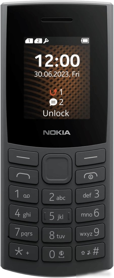 Кнопочный телефон Nokia 106 (2023) Dual SIM TA-1564 (угольный)