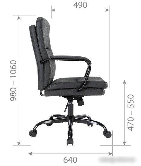 Офисное кресло CHAIRMAN CH301 (экокожа черный)