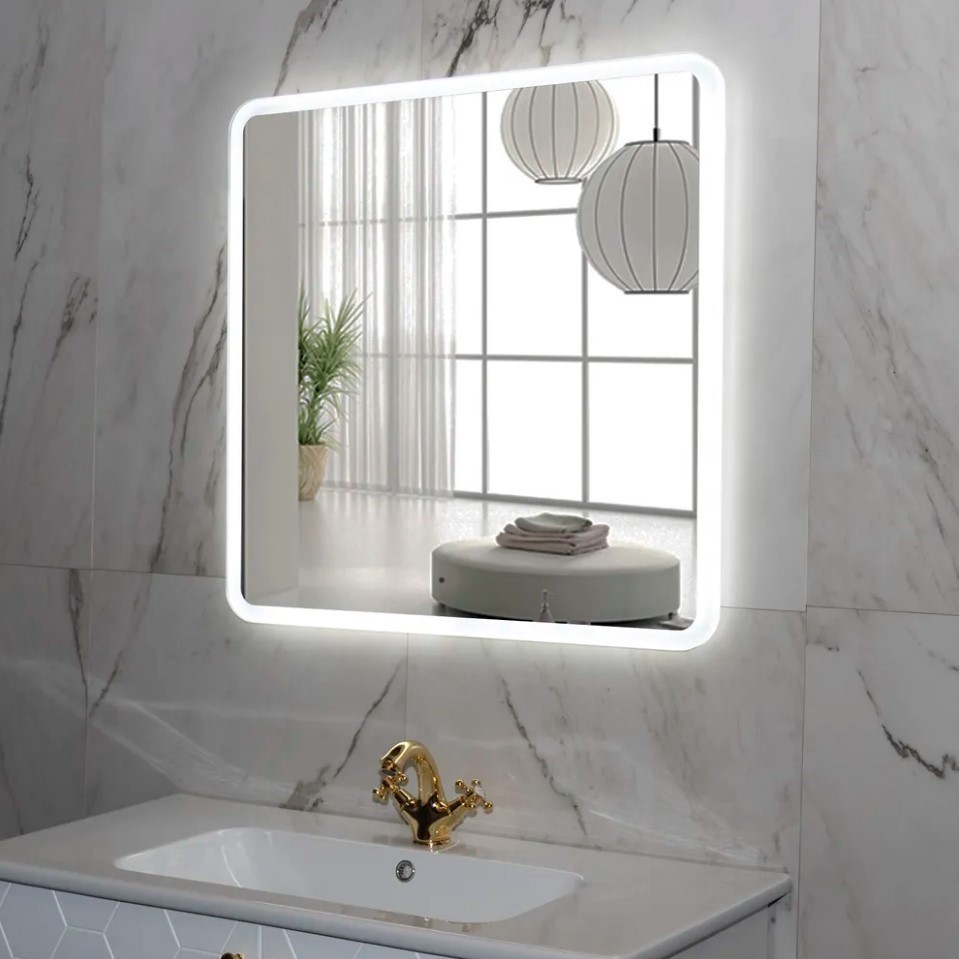 Пекам Зеркало Marta 80x80 marta-80x80B (с подсветкой,с бесконтактным сенсором)
