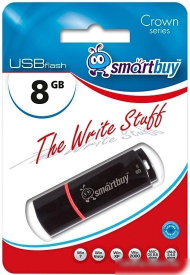 USB Flash Smart Buy Crown 8Gb Black (SB8GBCRW-K)