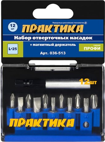 Набор бит Практика Профи 036-513 (12 шт)