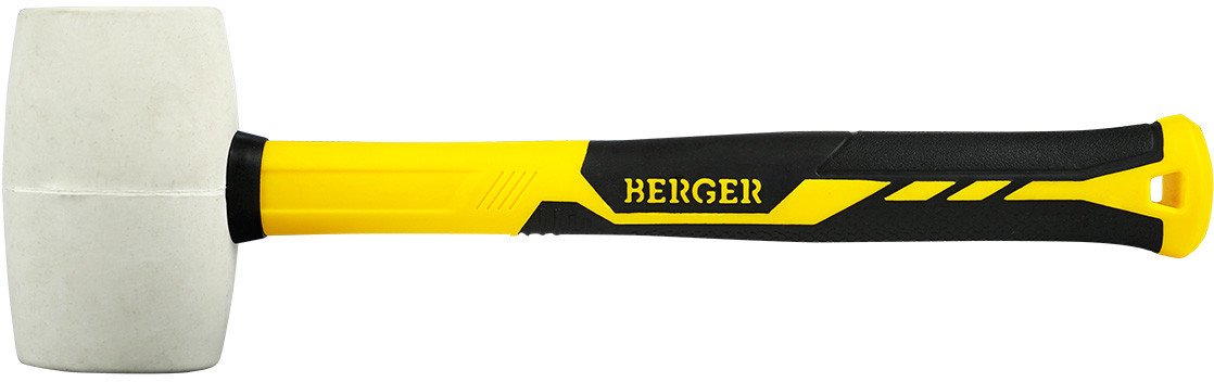 Киянка Berger 450г BG1526 (белый, фиберглассовая рукоятка)