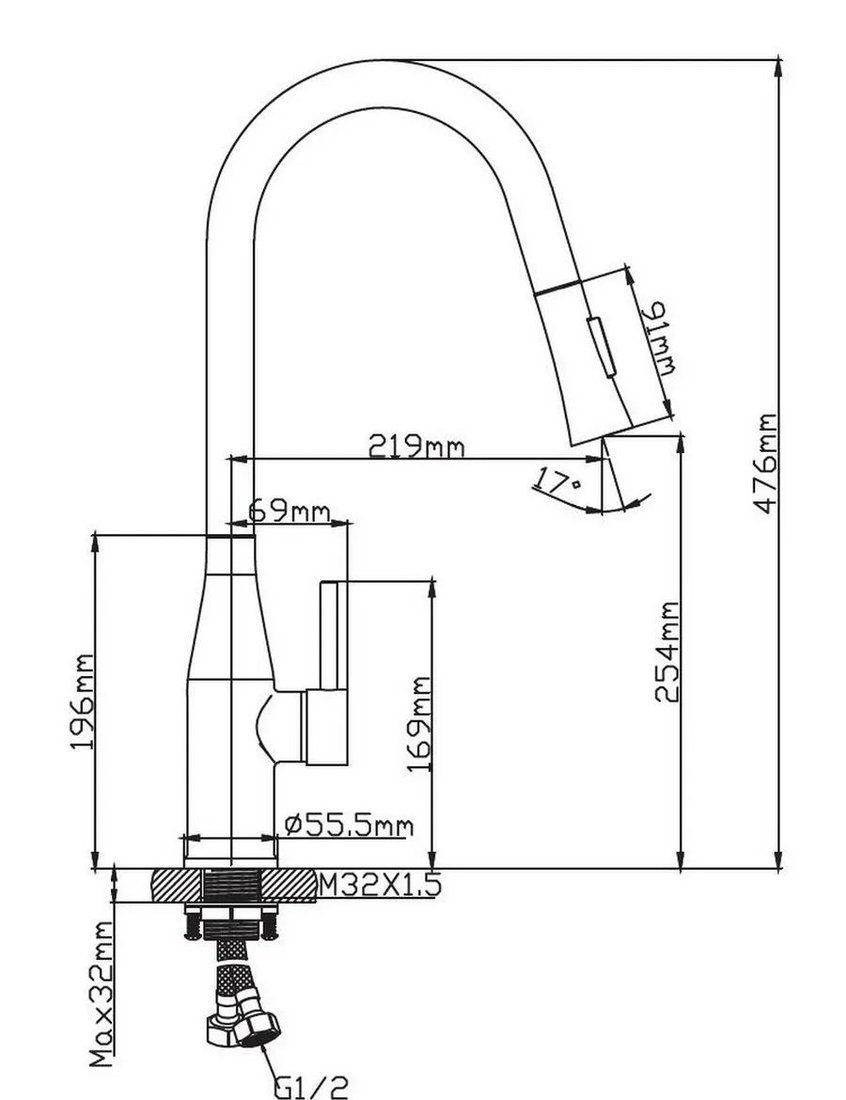 Смеситель Diadonna Д60-0002QH