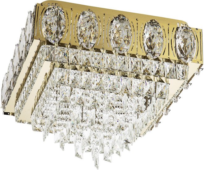 Люстра средней высоты LED4U L9438-500-500 GD (с функцией УД)