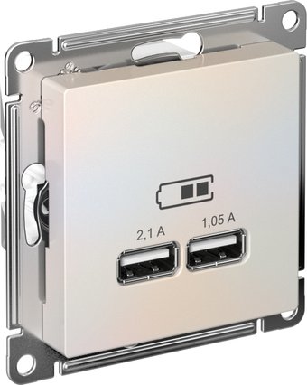 Розетка USB Systeme Electric AtlasDesign ATN000433 (жемчуг)