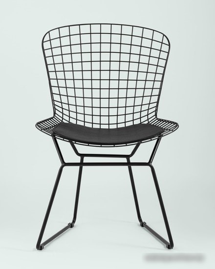 Стул Stool Group Bertoia с черной подушкой (черный)