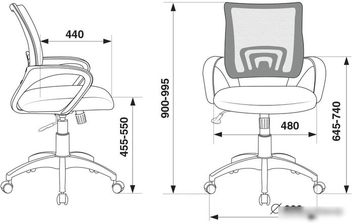 Кресло Бюрократ CH-W695N (розовый)