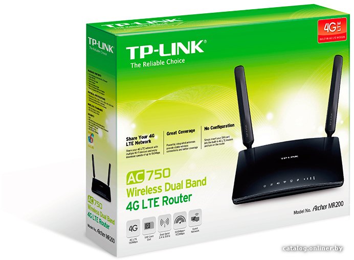 4G Wi-Fi роутер TP-Link Archer MR200