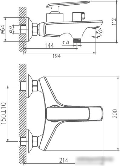 Смеситель Haiba HB60548-7 (черный)