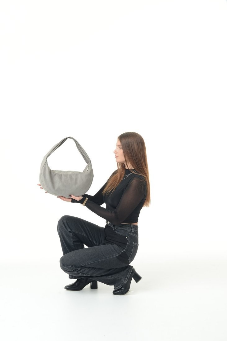 Женская сумка MT.style Hobo Velour (серый)
