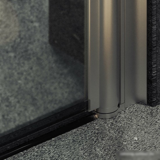Душевая дверь MaybahGlass 198x80 MGD-808-5 (сатин стекло/хром матовый)