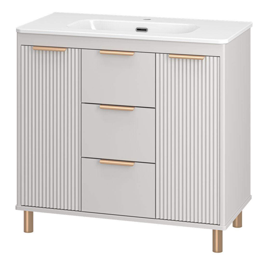 Brevita Тумба с умывальником Risacca Crema 90 RIS-06090-0342Я+B-OND090-01 (серый кашемир)