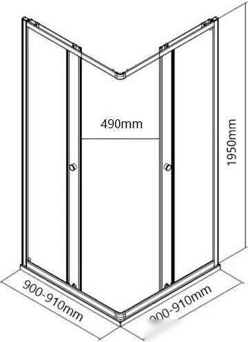 Душевой уголок MaybahGlass MGY-1329-5 (графит матовый стекло/хром матовый)