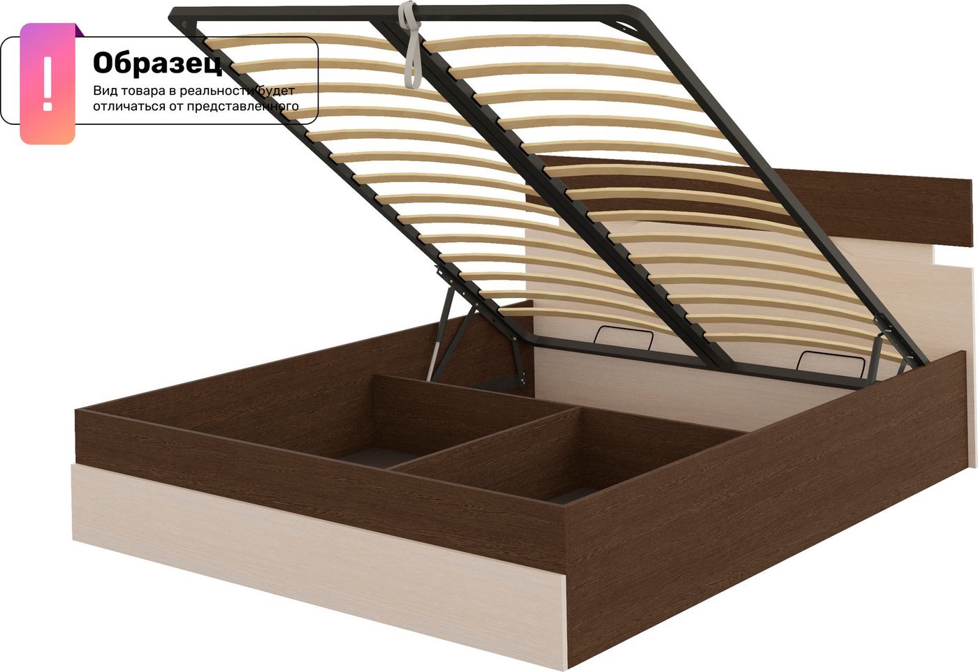 Кровать Ormatek Proson Milton с ПМ 120x200 (дуб шамони светлый 124/белый)