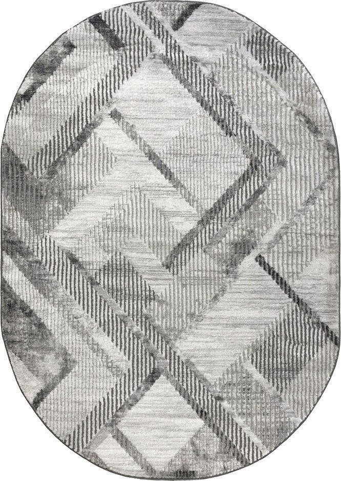 Ковер для жилой комнаты Safyun Eva LZ122-GREY-ANTRASIT-OVAL (2x3)
