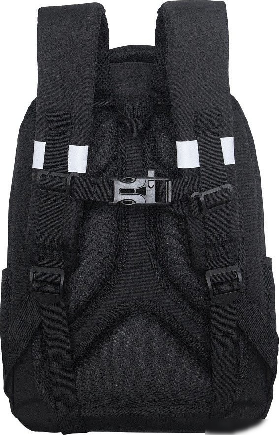 Школьный рюкзак Grizzly RG-660-4 (черный/серебряный)